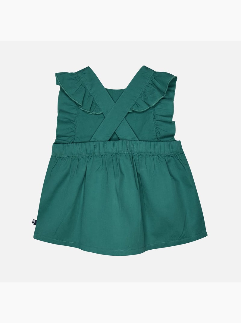 TSHIRT ROBE LINETTE TWILL BEBE Vert - Kiabi