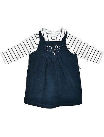 Tshirt robe sabrina velours cotele bebe