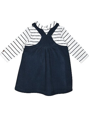 Tshirt robe sabrina velours cotele bebe