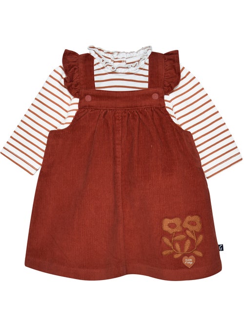 Tshirt robe salma velours cotele - Kiabi