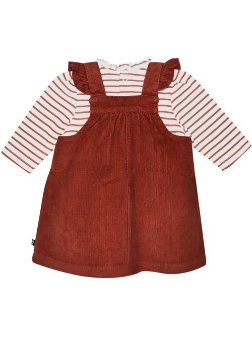 Tshirt robe salma velours cotele - Kiabi