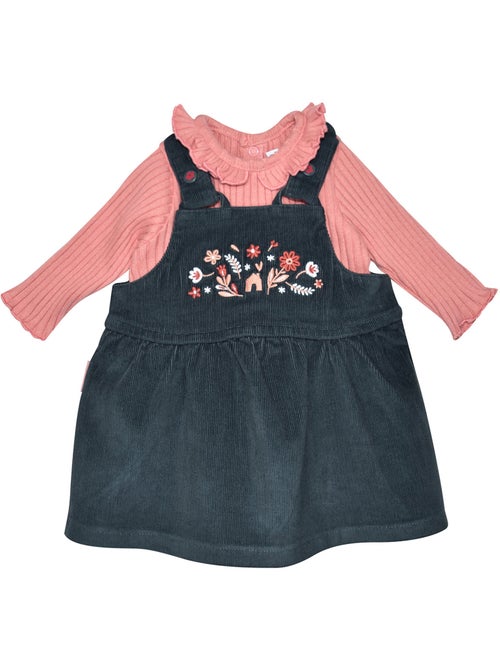 Tshirt robe sandrine velours cotele - Kiabi