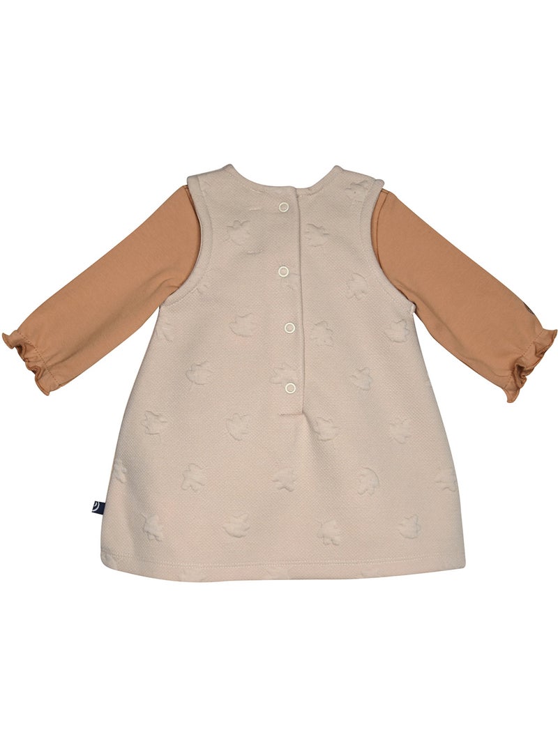 Tshirt robe soline maille bebe Beige - Kiabi