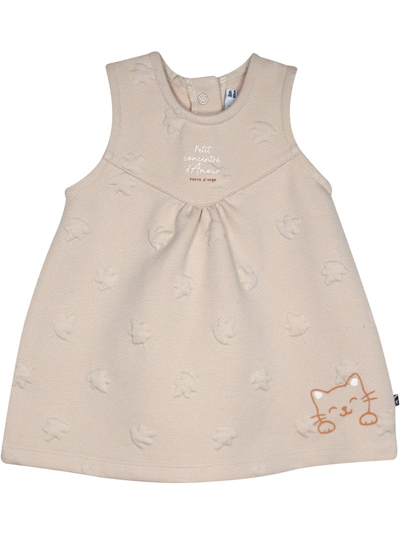 Tshirt robe soline maille bebe Beige - Kiabi