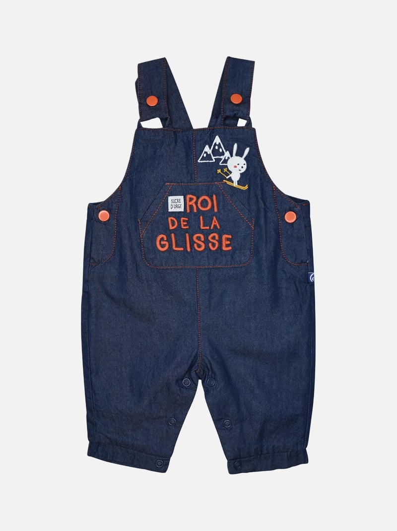 TSHIRT SALOPETTE ISIDORE JEAN LONG NAISSANCE Bleu - Kiabi