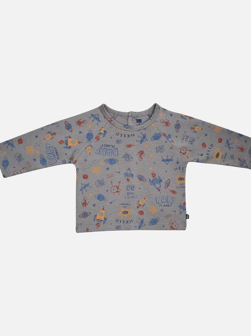 TSHIRT SALOPETTE IVANOHE TWILL LONG BEBE Rouge - Kiabi