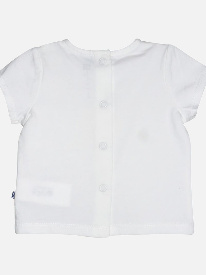 TSHIRT SALOPETTE LALIE VOILE COURT NAISSANCE Blanc - Kiabi