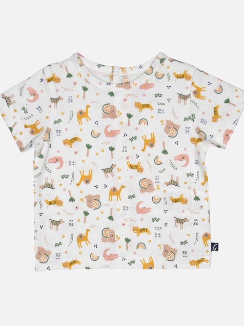 TSHIRT SALOPETTE LAURENT TWILL COURT NAISSANCE - Kiabi