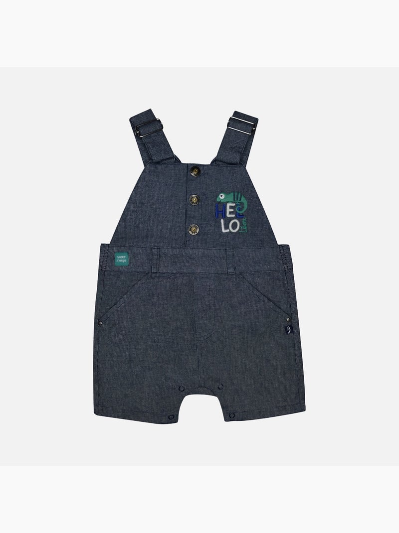 TSHIRT SALOPETTE LELIAN COURT BEBE Bleu - Kiabi