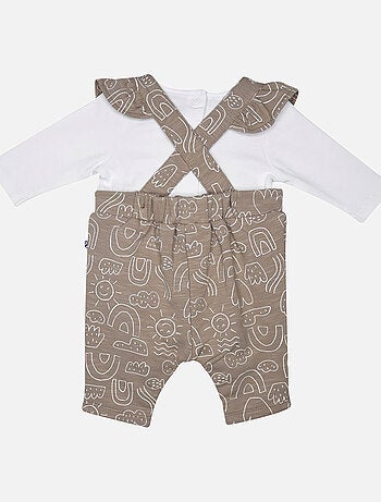 TSHIRT SALOPETTE LEONIE MAILLE LONG NAISSANCE