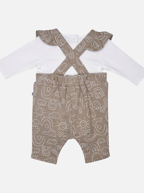 TSHIRT SALOPETTE LEONIE MAILLE LONG NAISSANCE - Kiabi