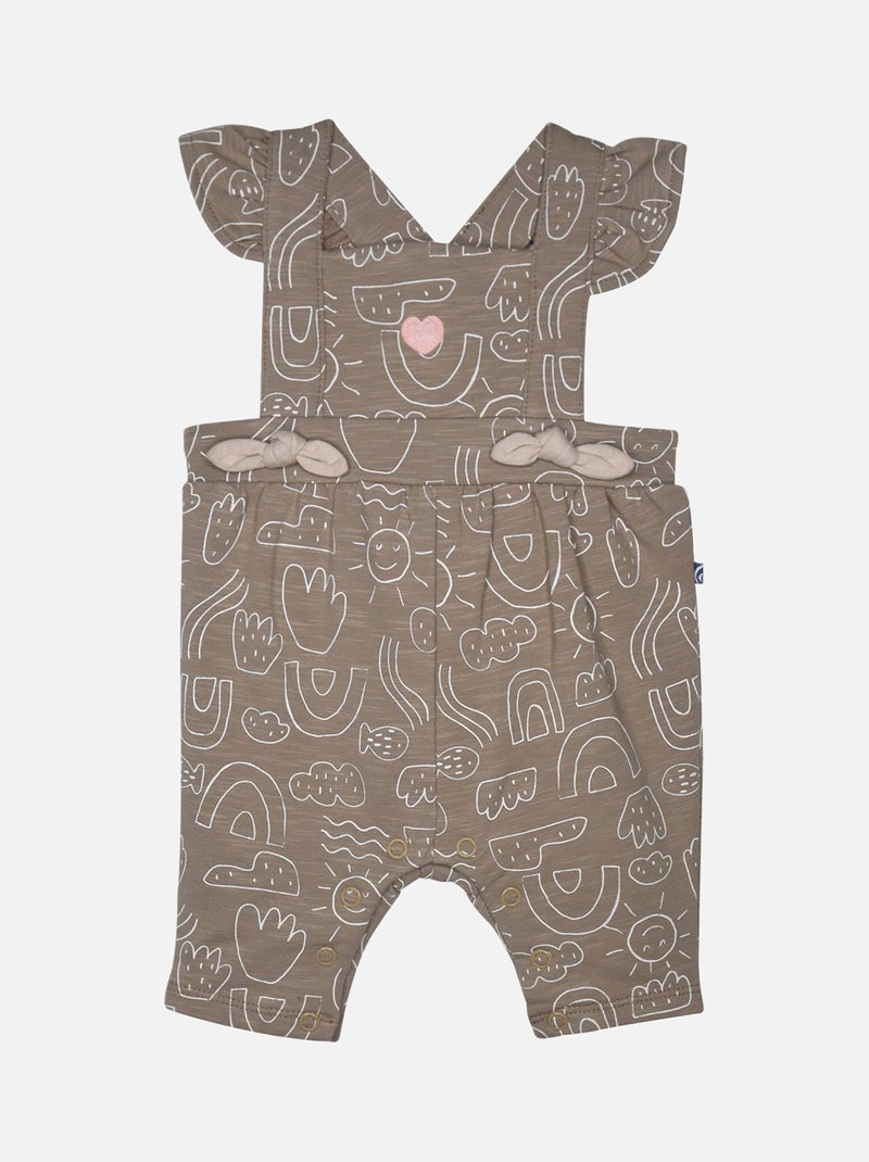 TSHIRT SALOPETTE LEONIE MAILLE LONG NAISSANCE Blanc - Kiabi