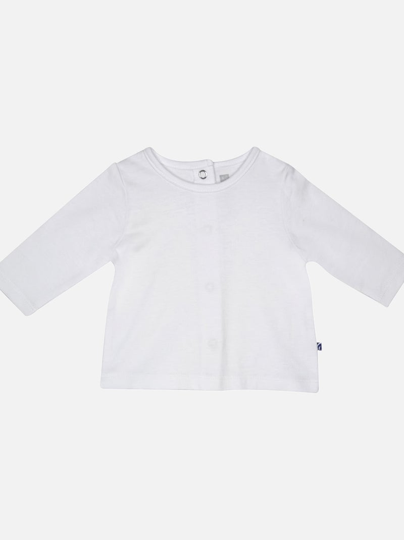 TSHIRT SALOPETTE LEONIE MAILLE LONG NAISSANCE Blanc - Kiabi