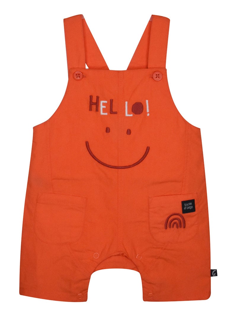 TSHIRT SALOPETTE LIAM POPELINE COURT NAISSANCE Orange - Kiabi