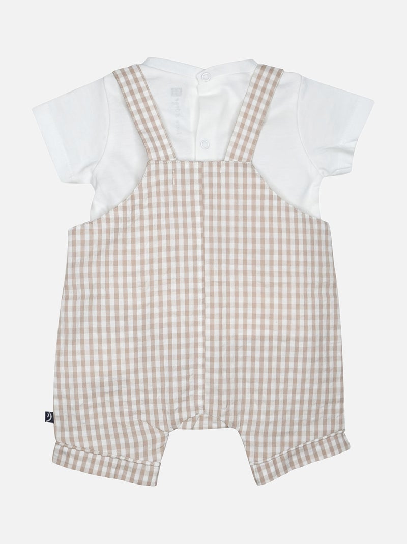 TSHIRT SALOPETTE LORCAN BEBE Beige - Kiabi