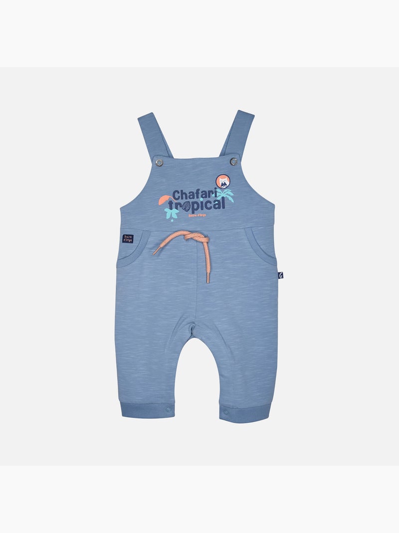 TSHIRT SALOPETTE LUIGI MAILLE LONG BEBE Bleu - Kiabi