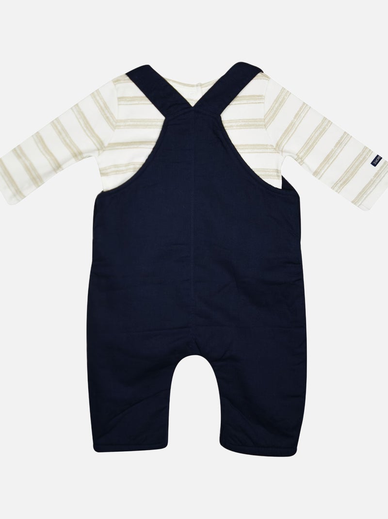TSHIRT SALOPETTE MADJ LONG BEBE Bleu - Kiabi