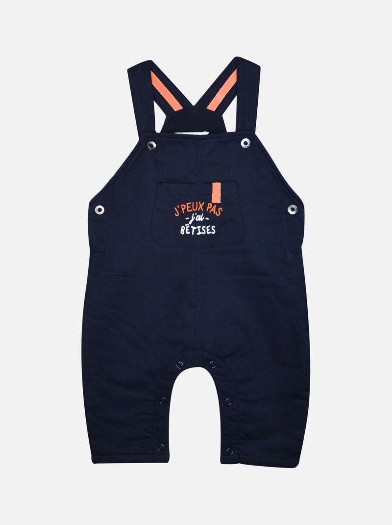 TSHIRT SALOPETTE MADJ LONG BEBE Bleu - Kiabi