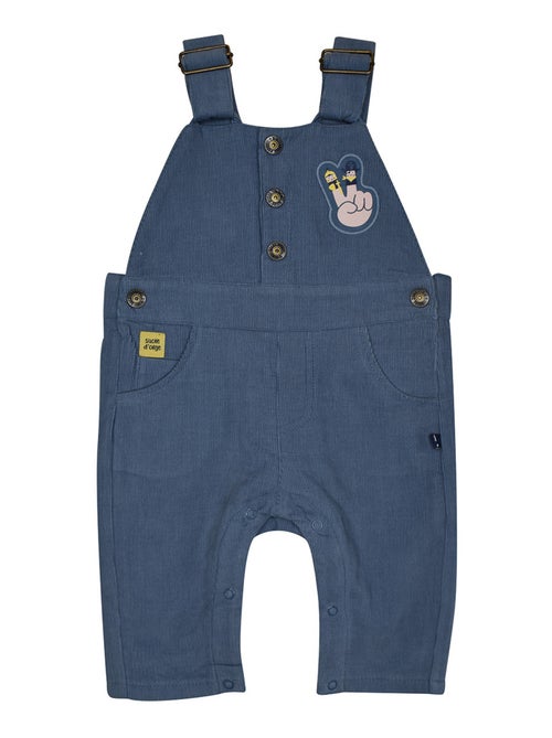 TSHIRT SALOPETTE MARC VELOURS COTELE LONG BEBE - Kiabi