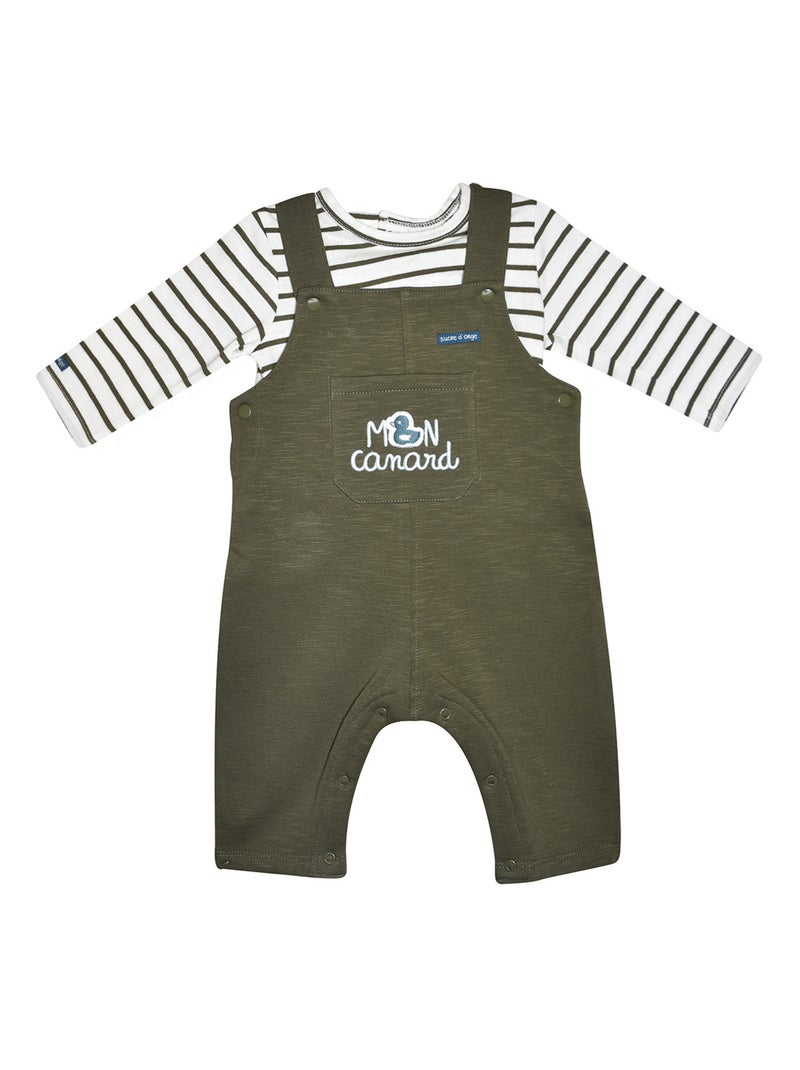 TSHIRT SALOPETTE MEDRICH MAILLE BEBE Vert - Kiabi