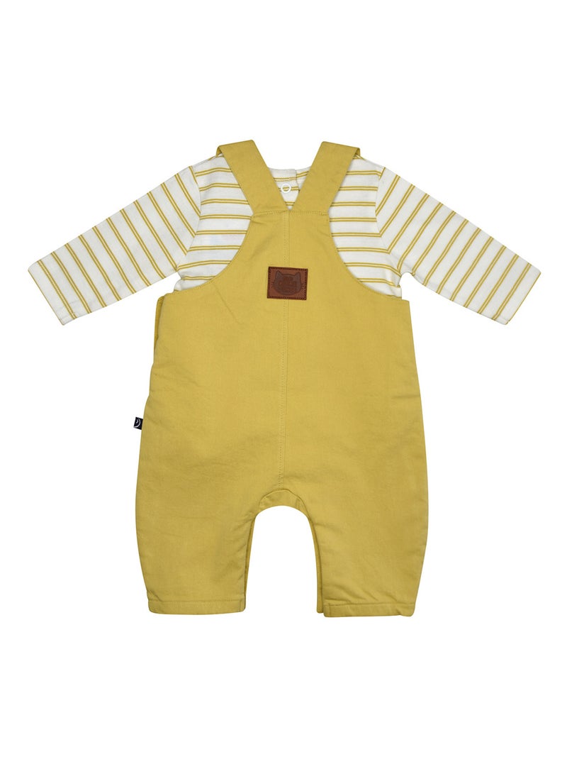 TSHIRT SALOPETTE MEHDI TWILL LONG NAISSANCE Jaune - Kiabi