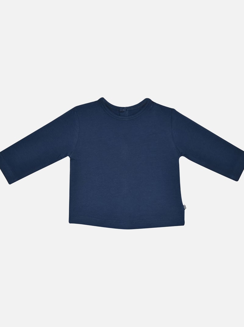 TSHIRT SALOPETTE MINGO MAILLE LONG BEBE Bleu - Kiabi
