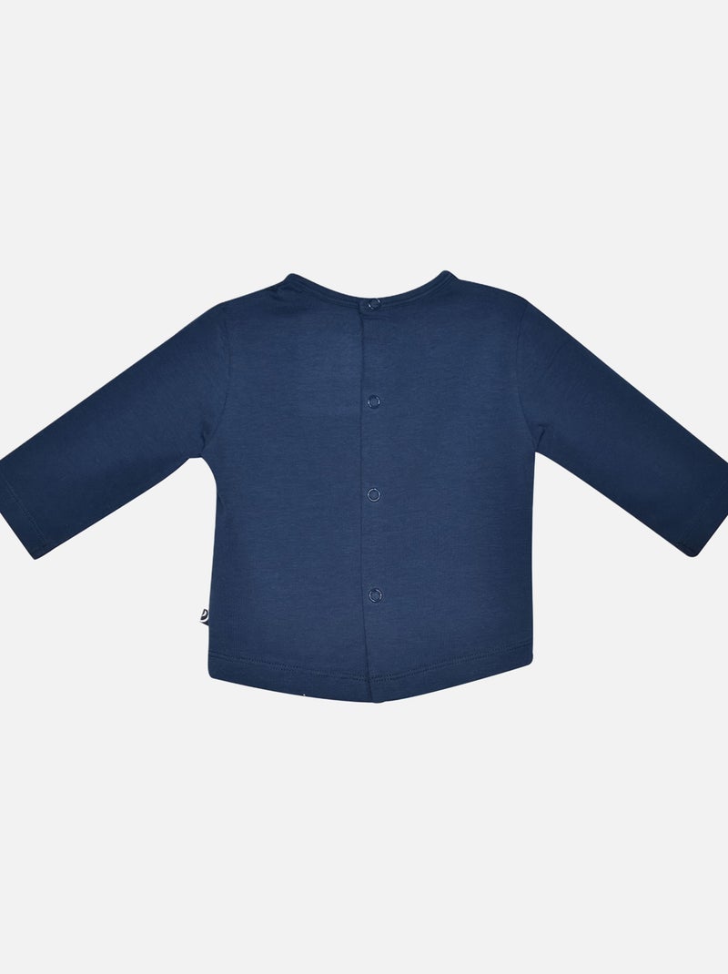 TSHIRT SALOPETTE MINGO MAILLE LONG BEBE Bleu - Kiabi