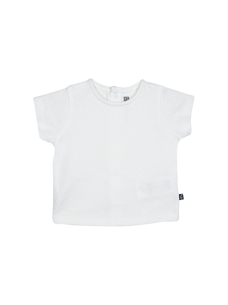 TSHIRT SALOPETTE NANCY MAILLE COURT NAISSANCE Blanc Blanc Bleu - Kiabi