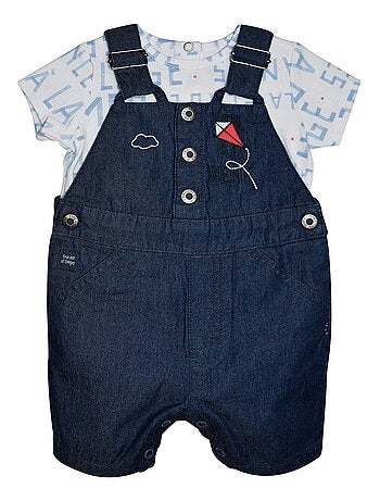 TSHIRT SALOPETTE NIKOS JEAN COURT BEBE