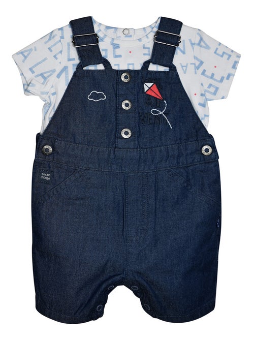 TSHIRT SALOPETTE NIKOS JEAN COURT BEBE - Kiabi