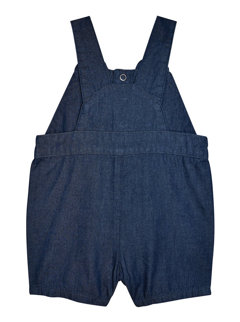 TSHIRT SALOPETTE NIKOS JEAN COURT BEBE Bleu - Kiabi
