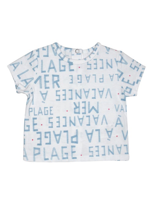TSHIRT SALOPETTE NIKOS JEAN COURT BEBE - Kiabi