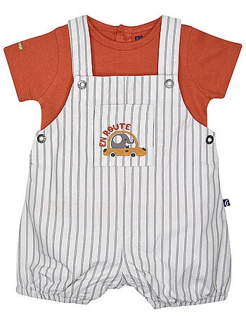 TSHIRT SALOPETTE NOËL TISSE TEINT COURT NAISSANCE