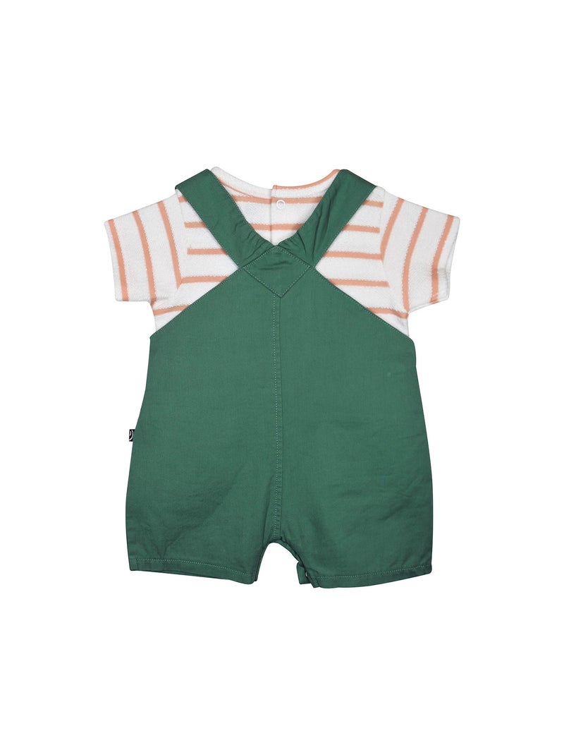TSHIRT SALOPETTE NORTON TWILL COURT NAISSANCE Vert - Kiabi