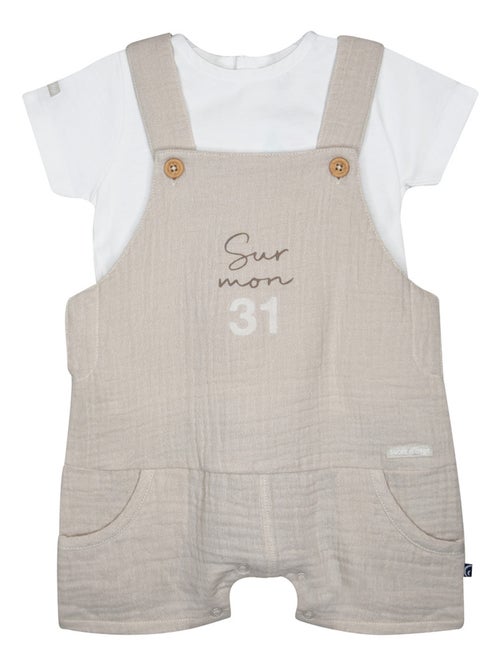 TSHIRT SALOPETTE OBRYAN COURT SUCRE D'ORGE - Kiabi