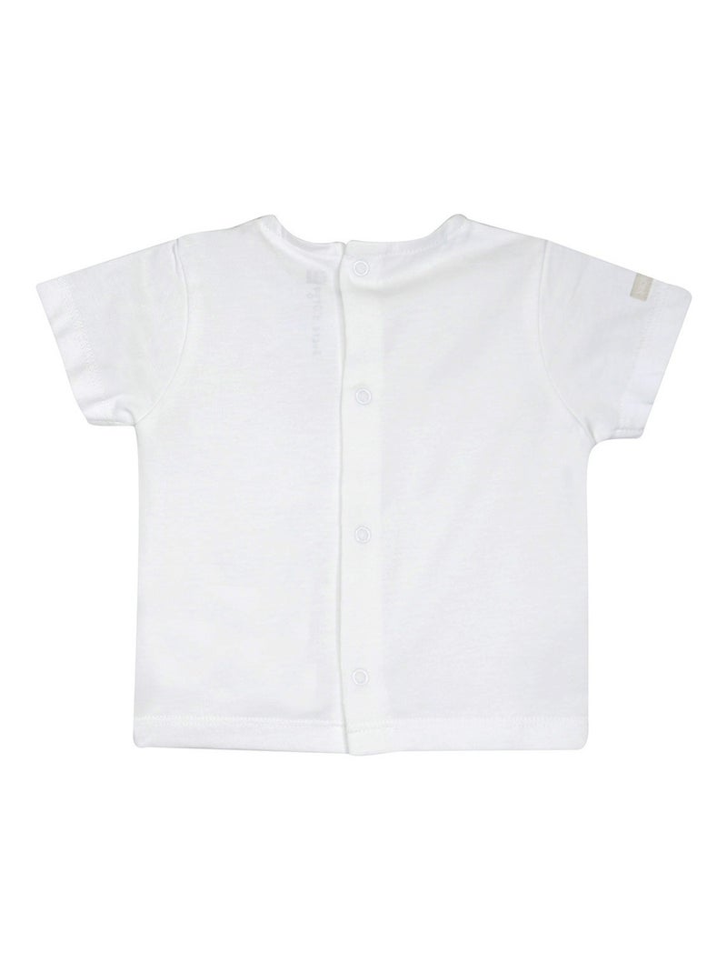 TSHIRT SALOPETTE OBRYAN COURT SUCRE D'ORGE Blanc - Kiabi