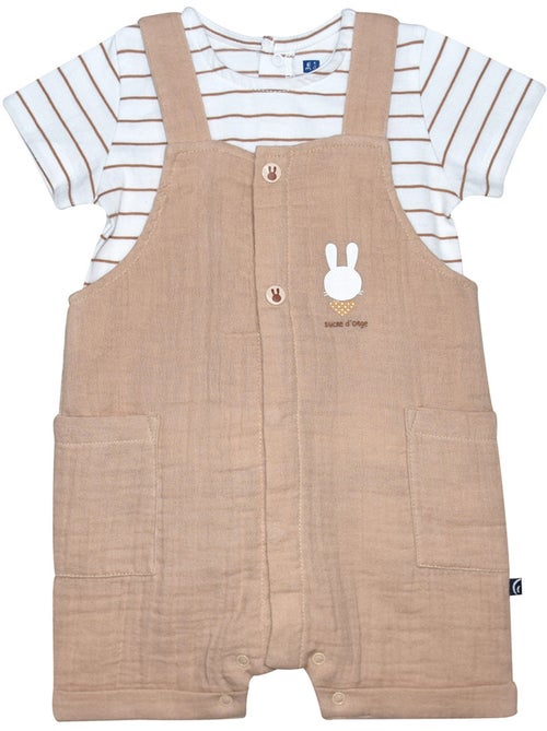 TSHIRT SALOPETTE ROBBIE COURT BEBE - Kiabi