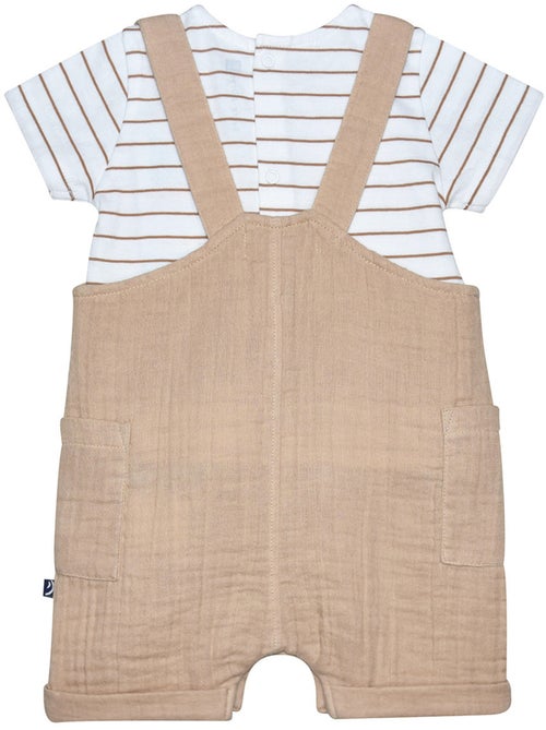 TSHIRT SALOPETTE ROBBIE COURT BEBE - Kiabi