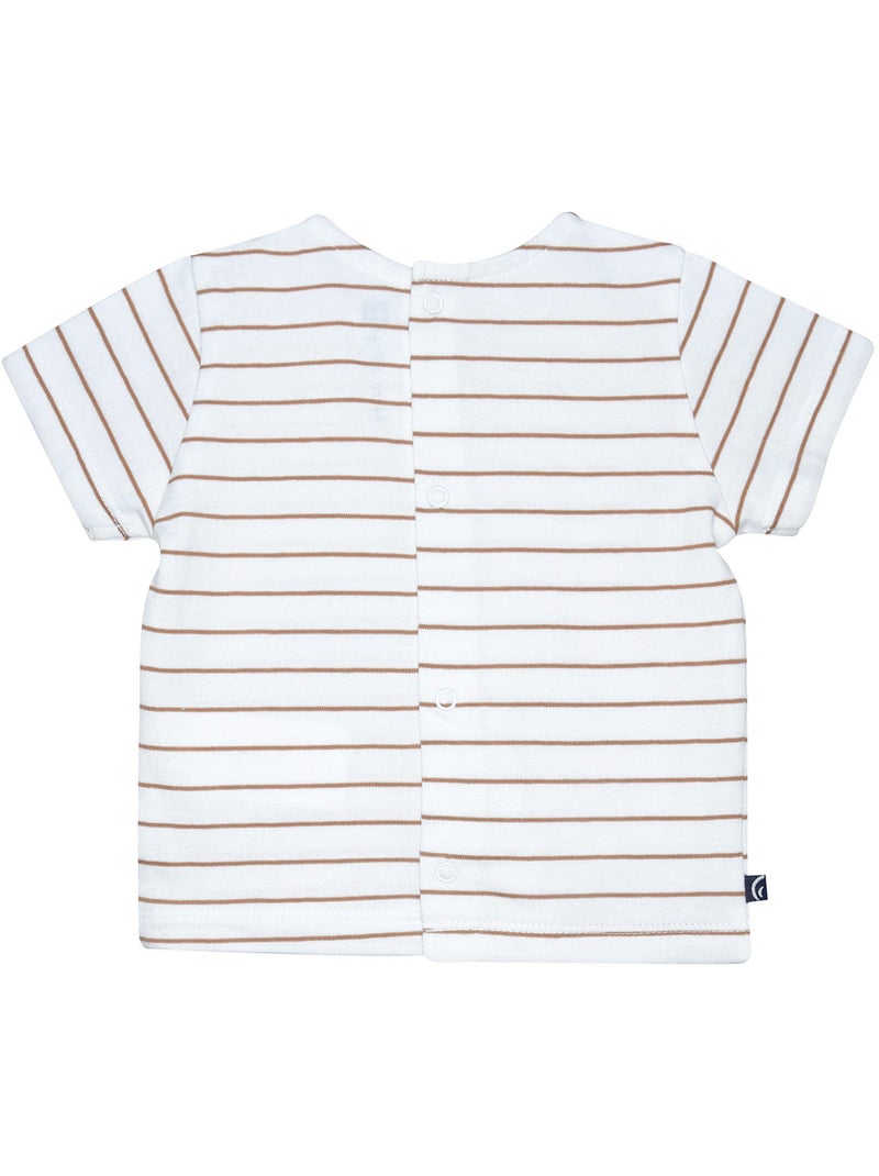 TSHIRT SALOPETTE ROBBIE COURT BEBE Beige - Kiabi