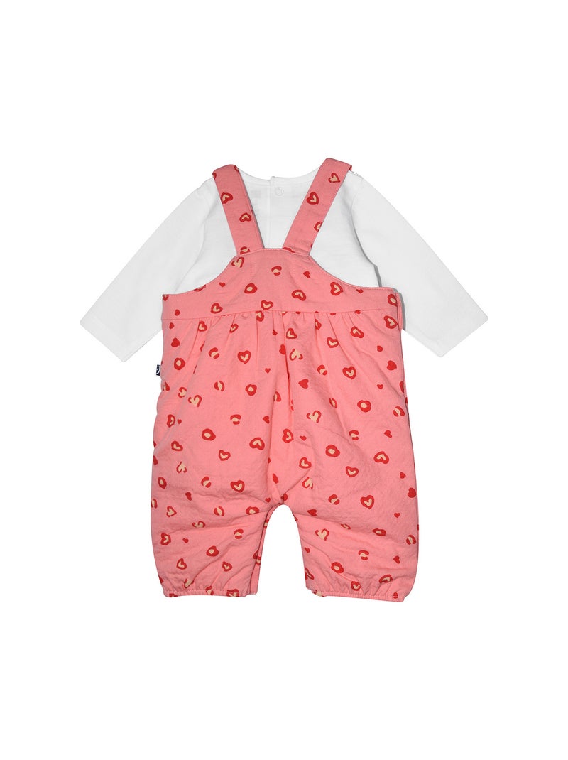 TSHIRT SALOPETTE ROSIE LONG NAISSANCE Rose - Kiabi