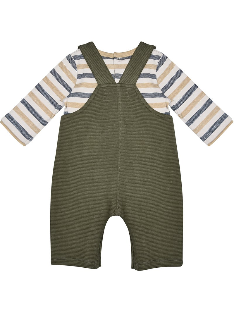 Tshirt salopette sergio maille long Vert - Kiabi