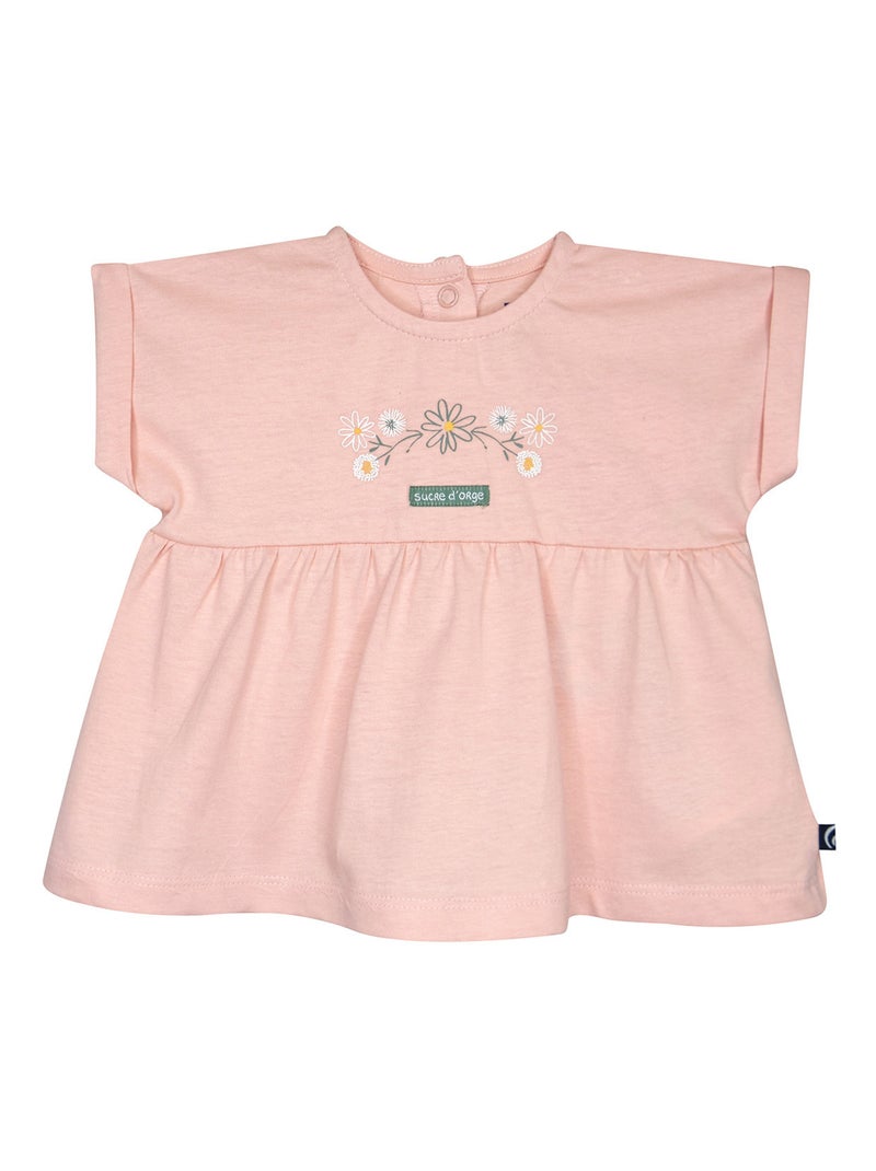 TSHIRT SHORT BANDEAU NILLA BEBE Rose - Kiabi