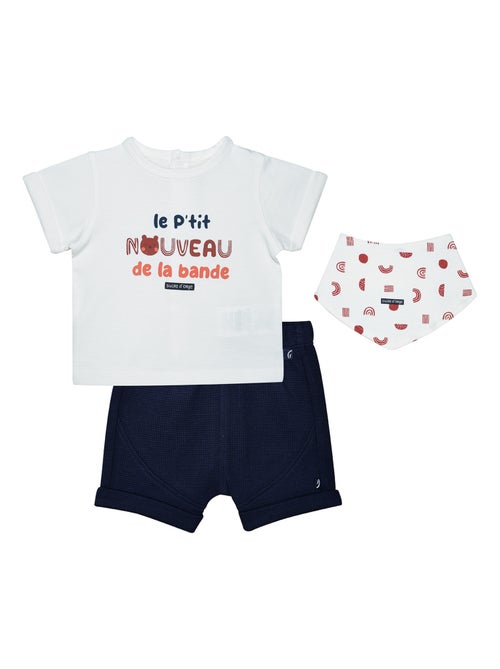 TSHIRT SHORT BAVOIR LEE MAILLE NAISSANCE - Kiabi