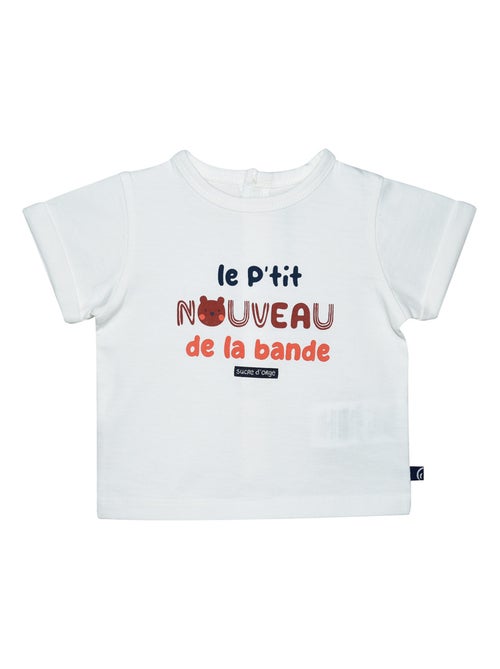 TSHIRT SHORT BAVOIR LEE MAILLE NAISSANCE - Kiabi