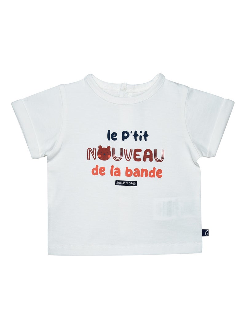 TSHIRT SHORT BAVOIR LEE MAILLE NAISSANCE Beige - Kiabi