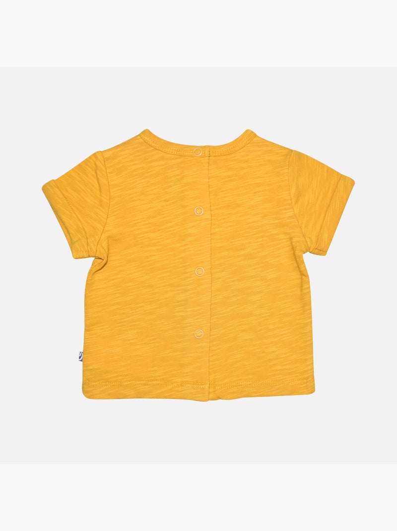 TSHIRT SHORT BAVOIR LEO MAILLE NAISSANCE Jaune - Kiabi
