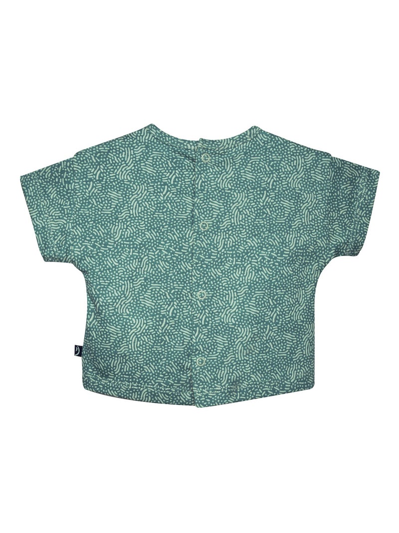TSHIRT SHORT BAVOIR NYLS MAILLE NAISSANCE Vert - Kiabi