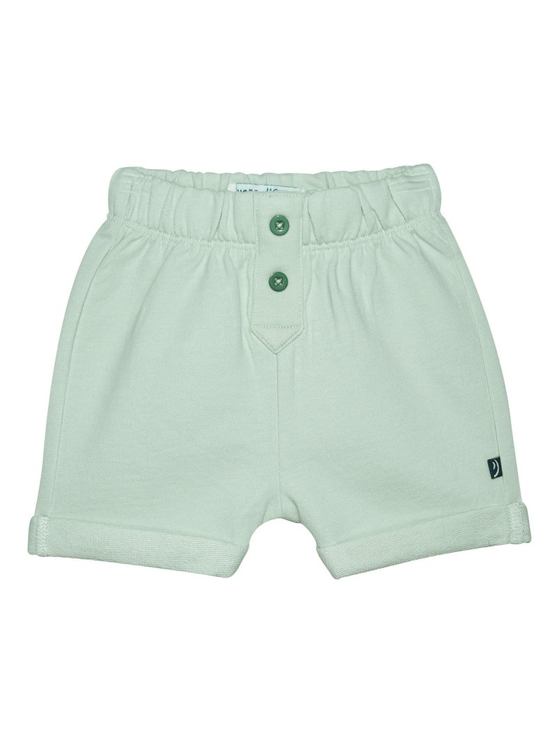 TSHIRT SHORT BAVOIR NYLS MAILLE NAISSANCE Vert - Kiabi