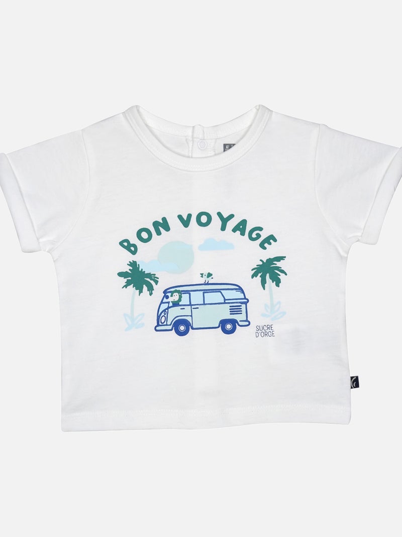 TSHIRT SHORT LEOPOL BEBE Blanc - Kiabi