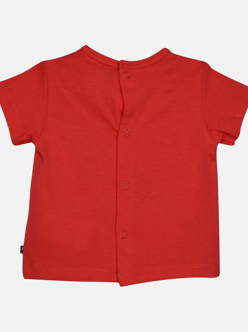 TSHIRT SHORT LIEVIN MAILLE BEBE Rouge - Kiabi
